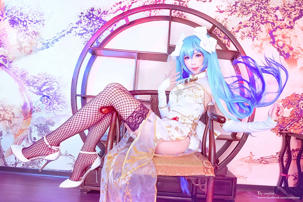 Ely_eee(ElyEE子) – 初音旗袍 Cosplay-第2张