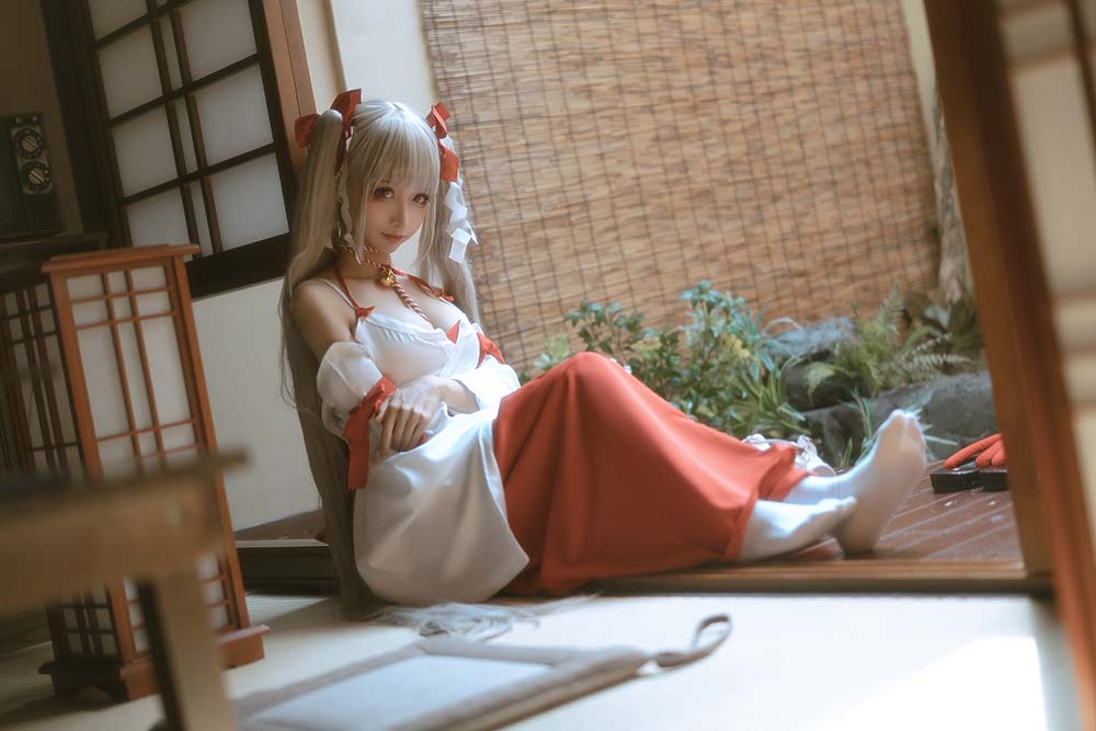 蠢沫沫 – 可畏巫女 Cosplay-第1张