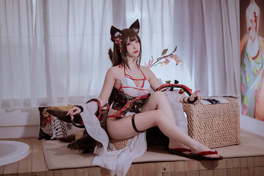 二佐Nisa – 碧蓝 天城泳装 Cosplay-第1张