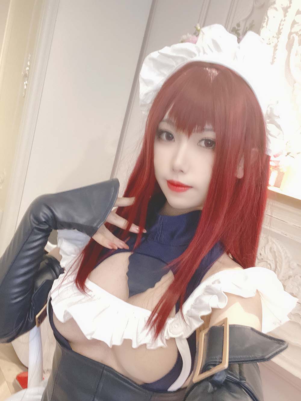 一北亦北 – 斯卡哈同人女仆 Cosplay-第2张