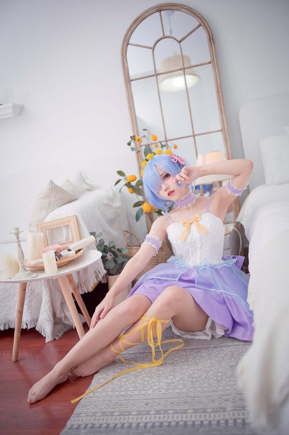 花柒Hana – 天使蕾姆 Cosplay-第1张