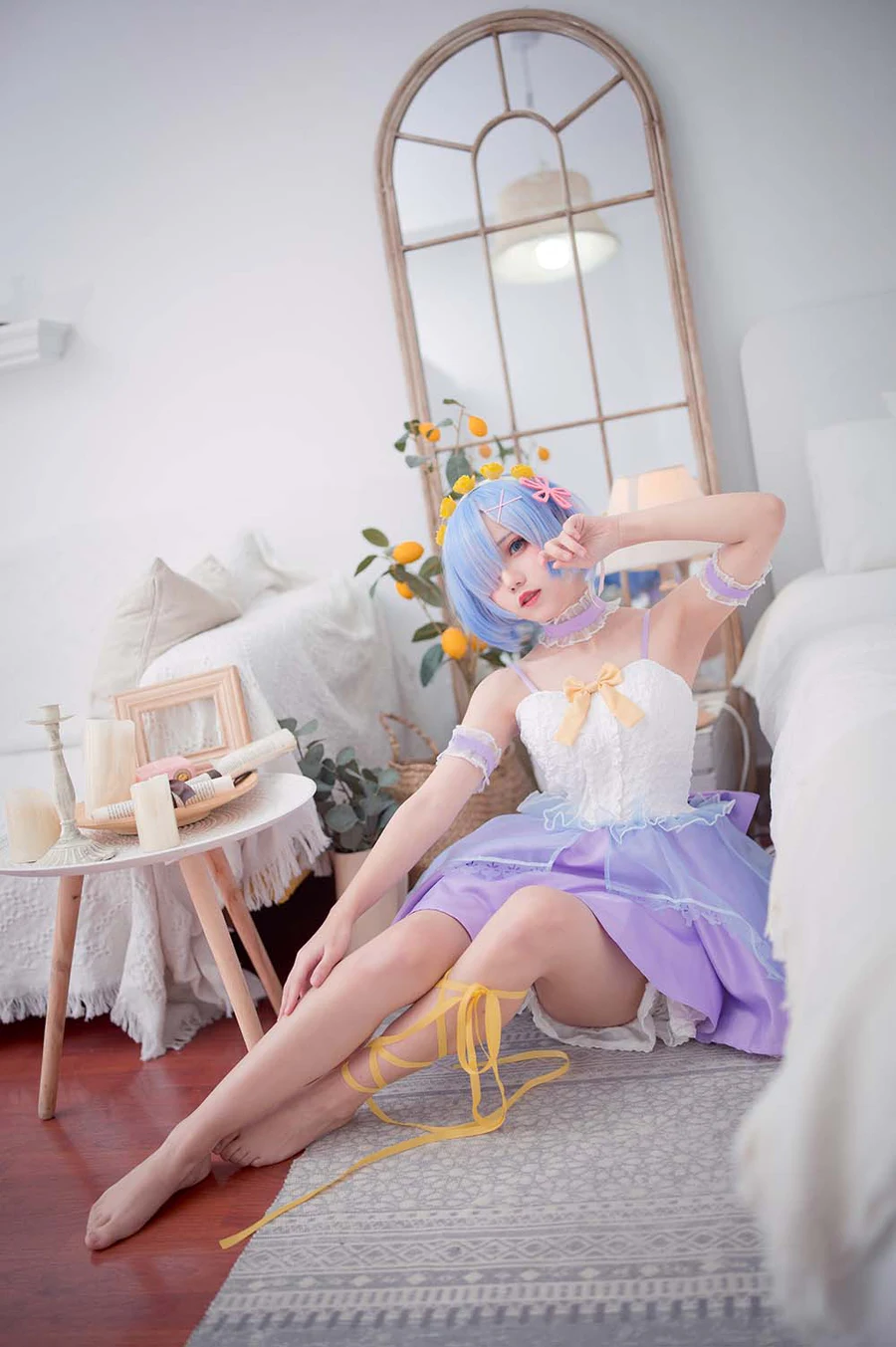 花柒Hana – 天使蕾姆 Cosplay-第1张