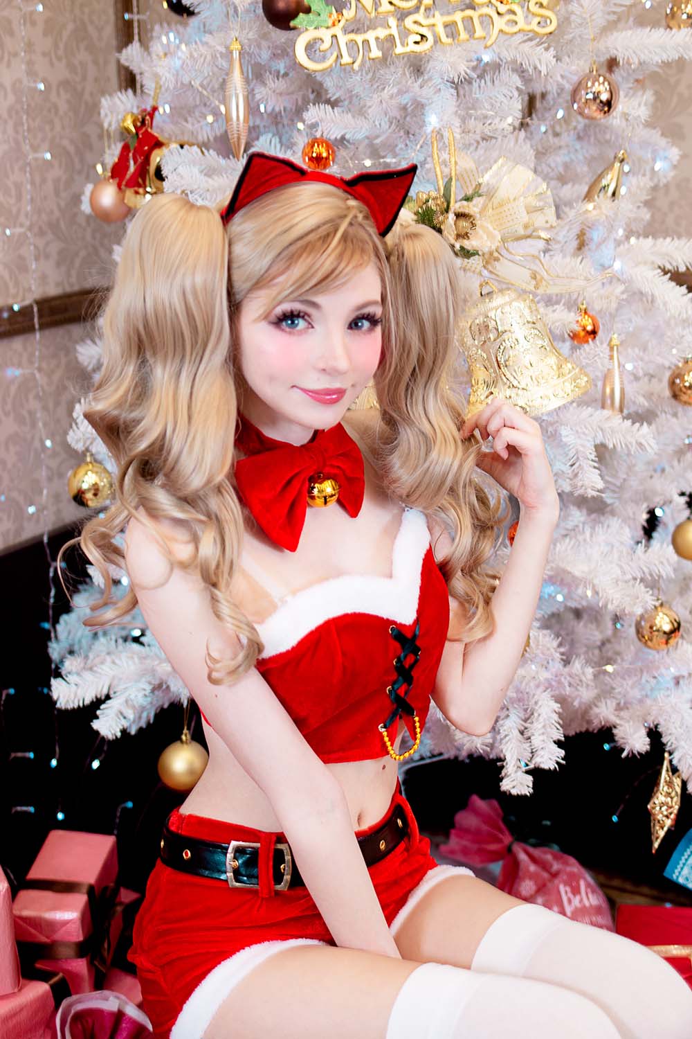 Peach milky – Ann Takamaki Christmas Cosplay-第1张