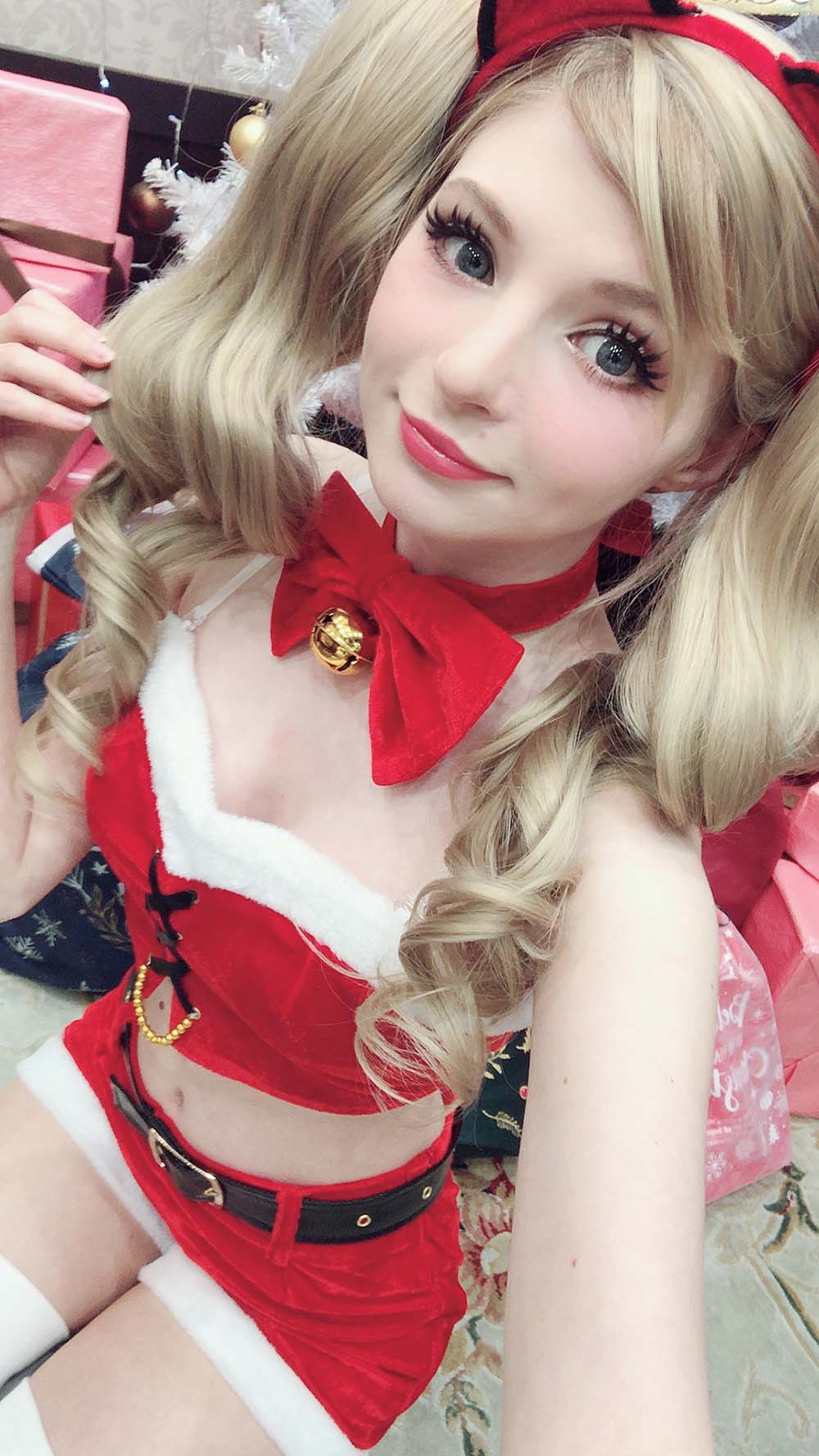 Peach milky – Ann Takamaki Christmas Cosplay-第2张