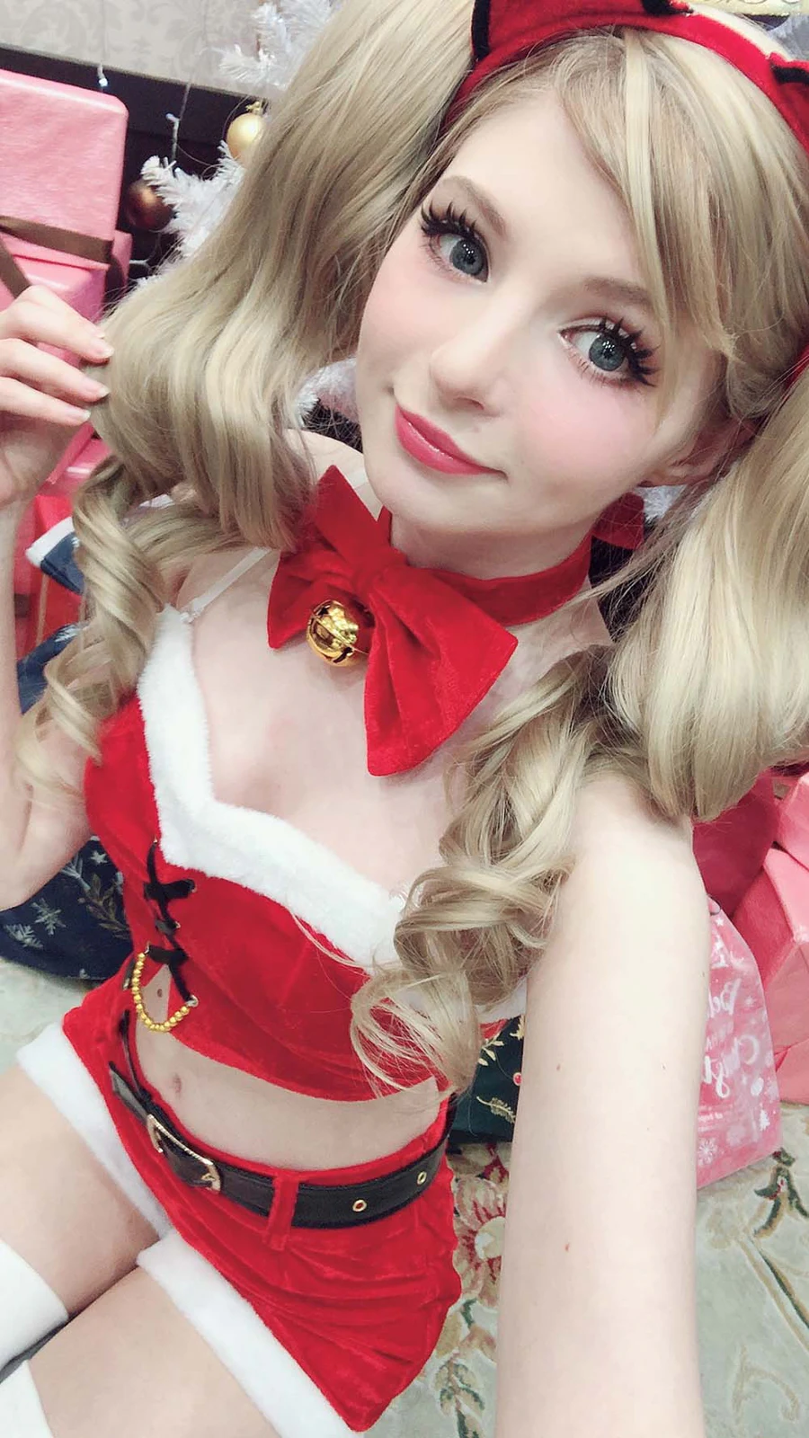 Peach milky – Ann Takamaki Christmas Cosplay-第2张