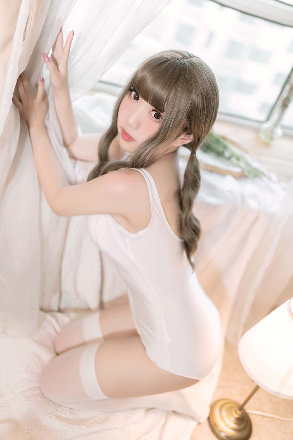 貓田聖奈奈(桃之啾啾) – 白色死库水 Cosplay-第1张