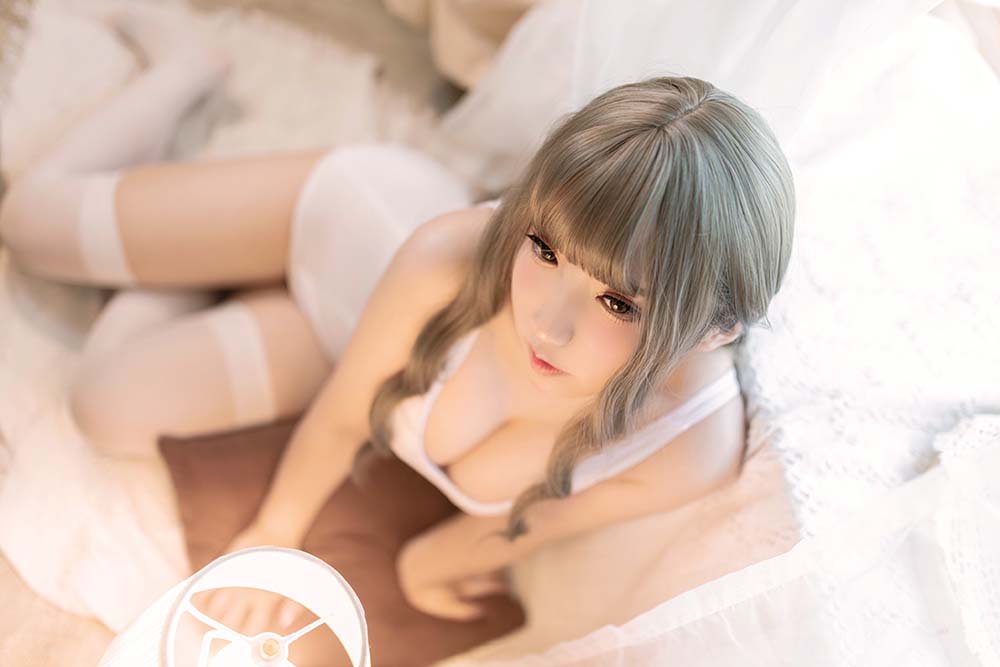 貓田聖奈奈(桃之啾啾) – 白色死库水 Cosplay-第2张