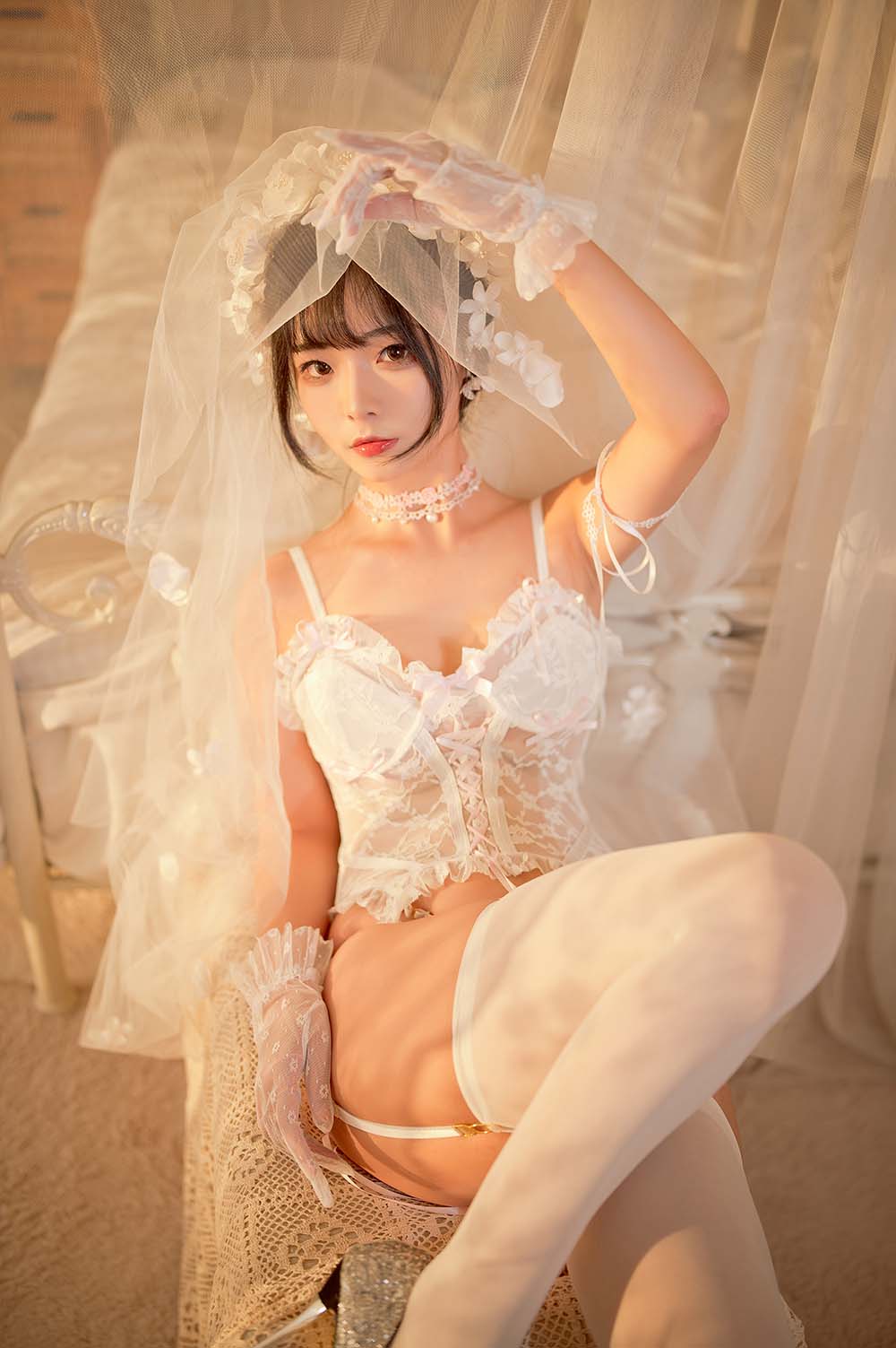 yuuhui玉汇 – 纯白花嫁 Cosplay-第1张