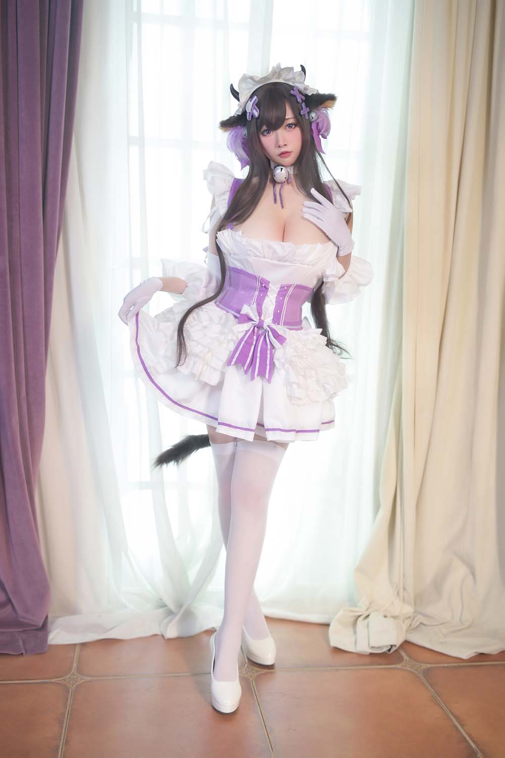 念念_D – 斯卡哈牛牛女仆 Cosplay-第1张