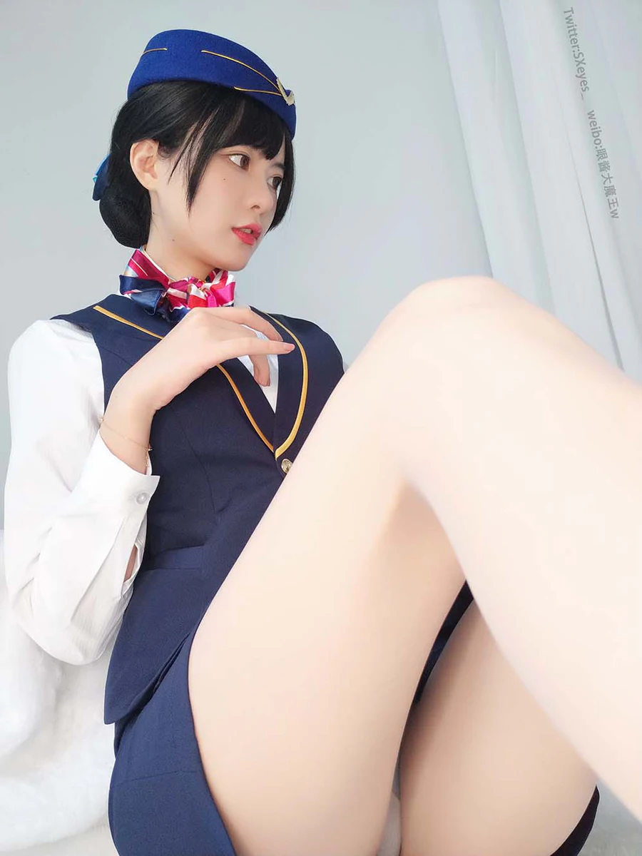 眼酱大魔王w – 空姐肉丝 Cosplay-第1张