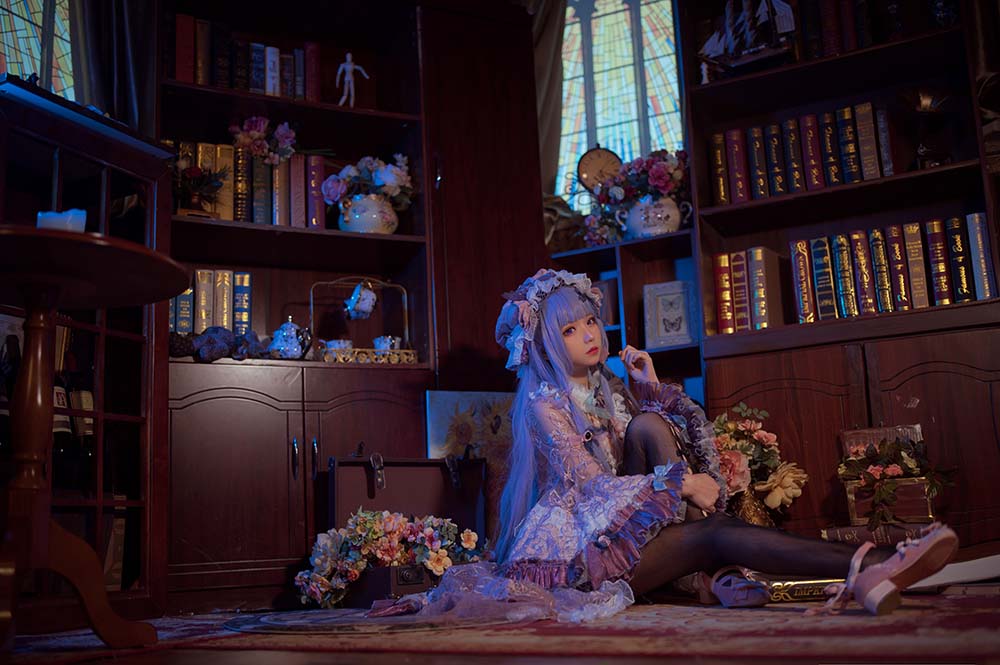 花柒Hana – 帕秋莉睡衣 Cosplay-第1张