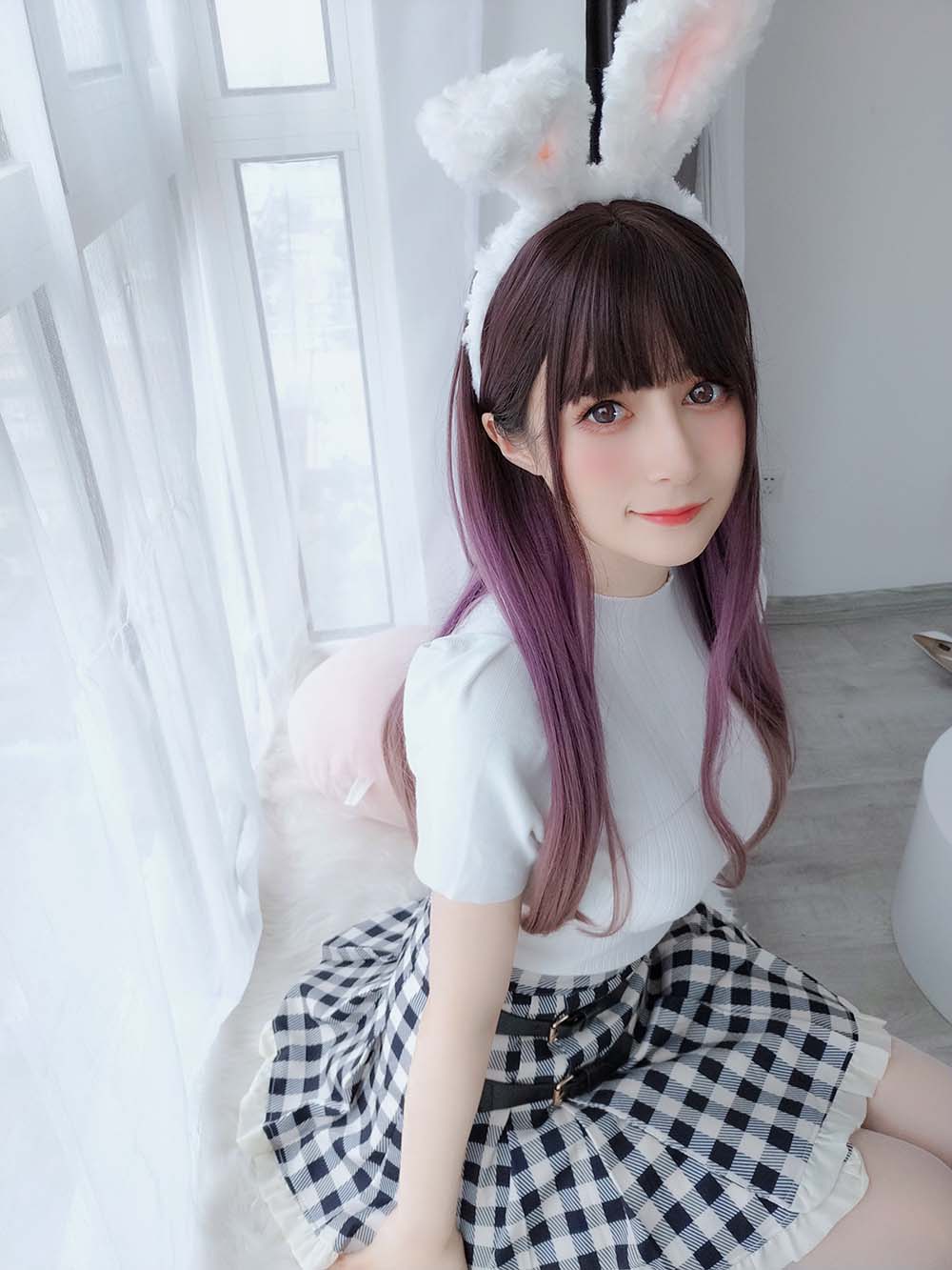 白银 – 白丝兔女郎 Cosplay-第1张