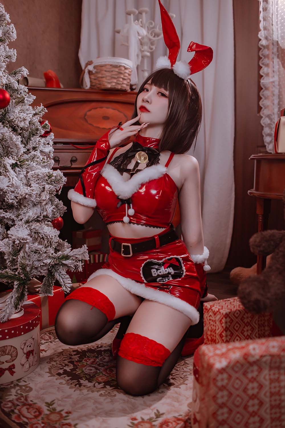 二佐Nisa – 圣诞佐佐 Cosplay-第2张