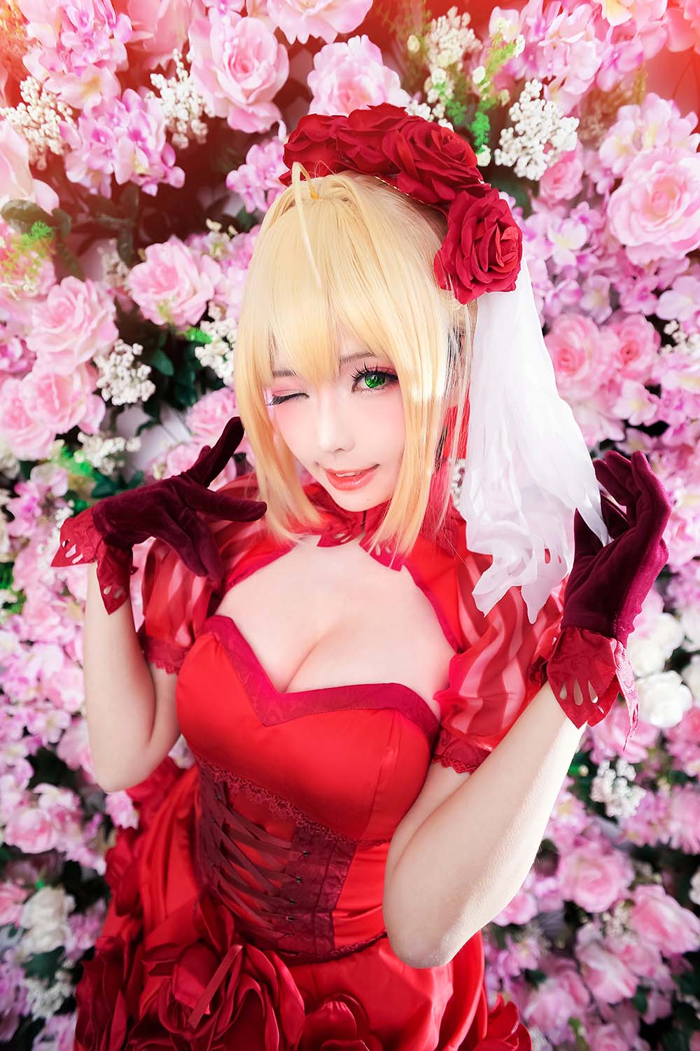 Ely_eee(ElyEE子) – 尼禄 红玫瑰 Cosplay-第1张