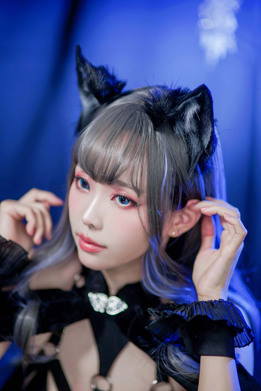 Ely_eee(ElyEE子) – 灰太狼-黑丝带 Cosplay-第1张