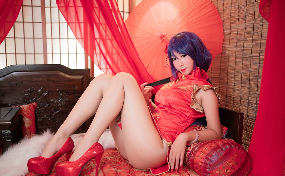Money冷冷 – 高雄红旗袍 Cosplay-第1张