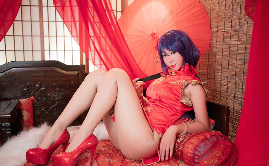 Money冷冷 – 高雄红旗袍 Cosplay-第1张