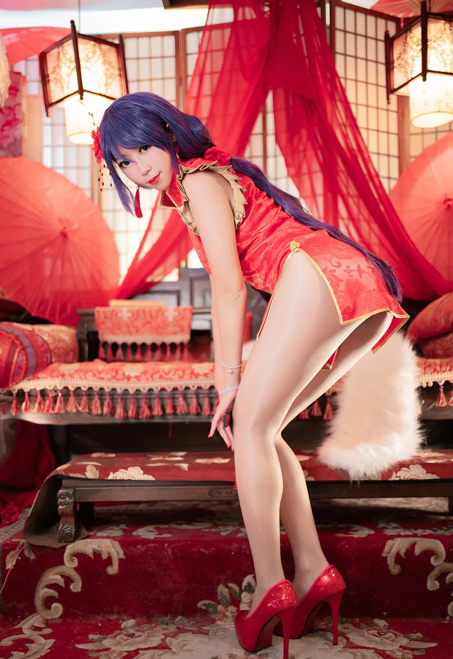 Money冷冷 – 高雄红旗袍 Cosplay-第2张