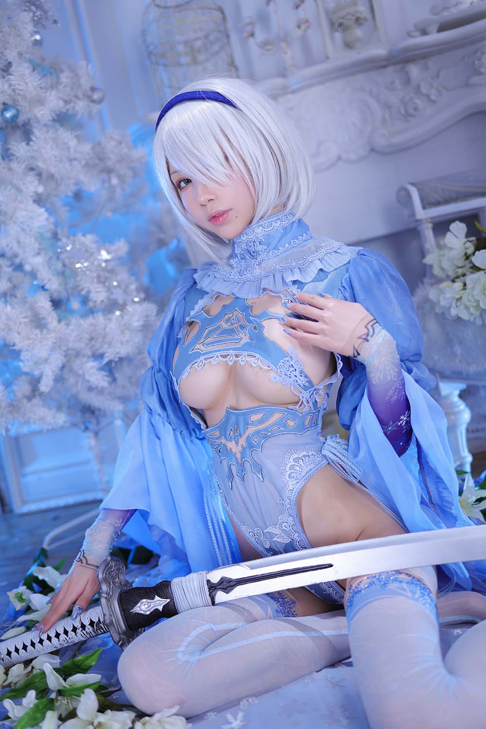 水淼aqua – 冰雪2B-1 Cosplay-第2张