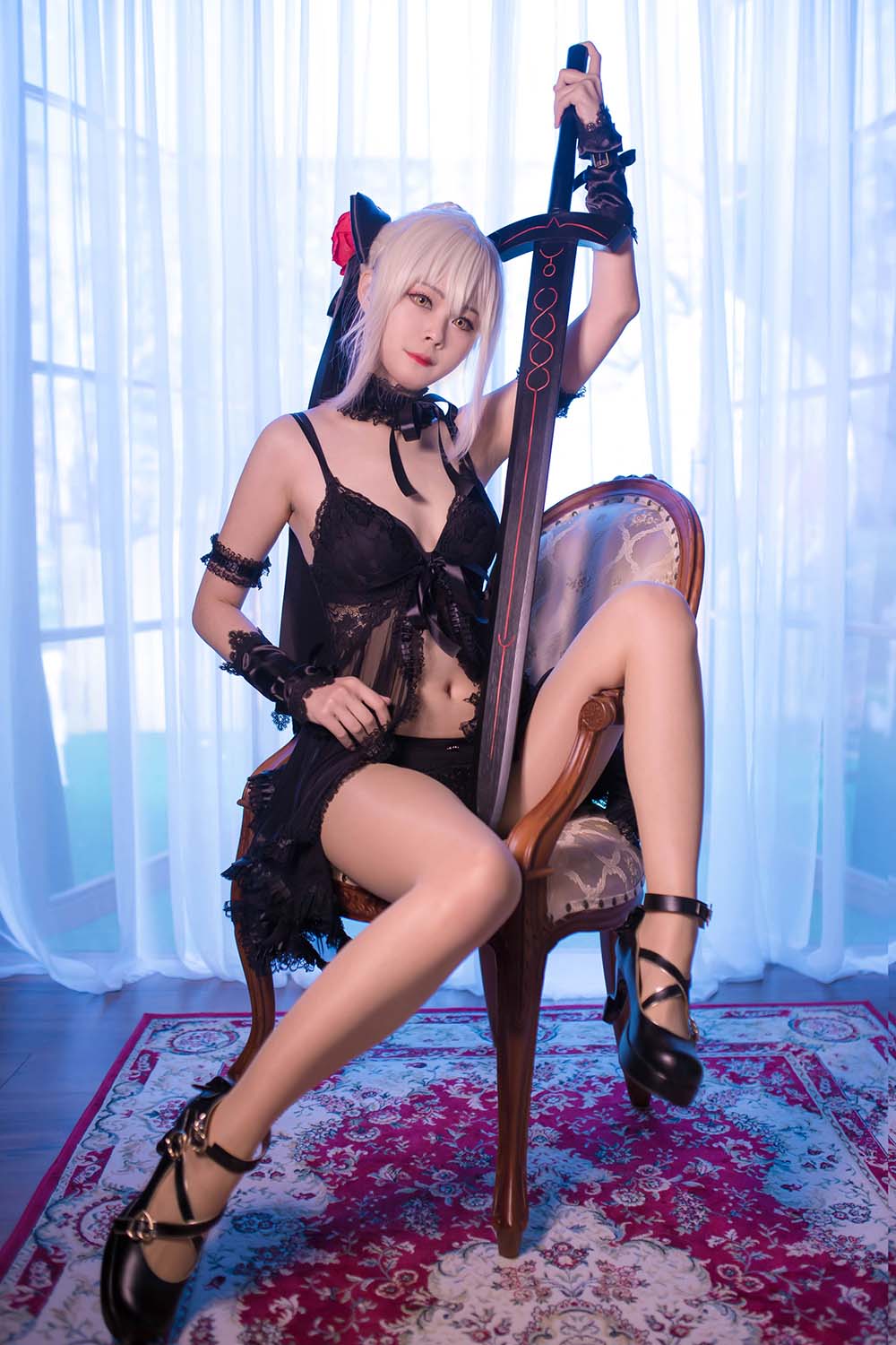 Coser萱-KaYa – 亚缇 黑呆睡衣 Cosplay-第1张