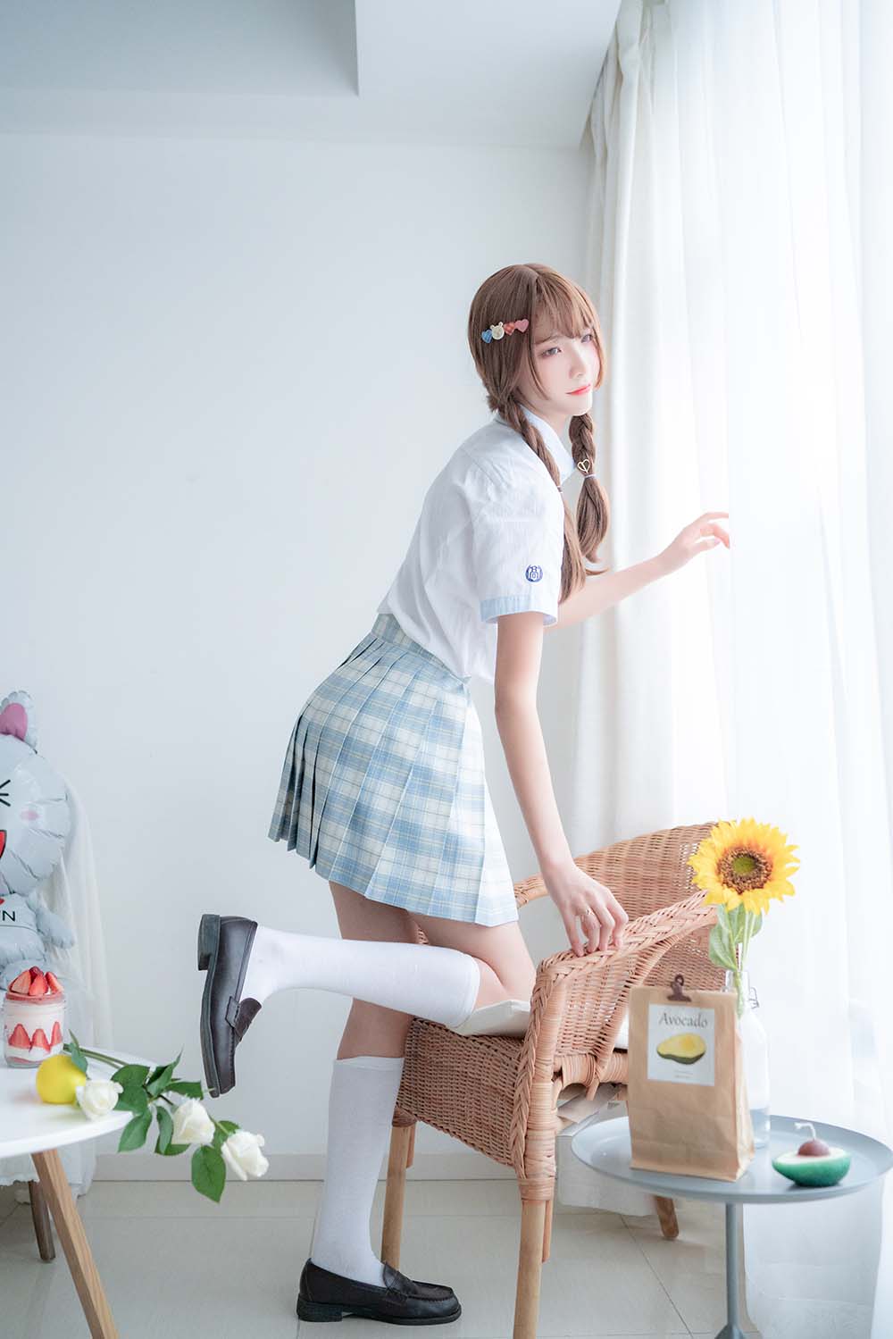 西瓜 – 民宿私房淡蓝JKS Cosplay-第1张