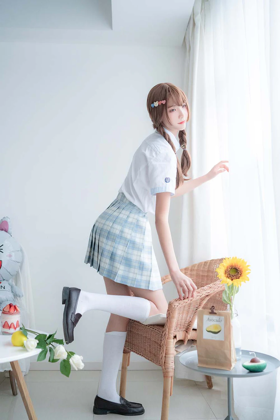 西瓜 – 民宿私房淡蓝JKS Cosplay-第1张