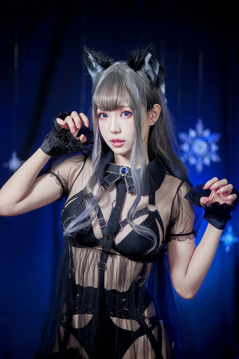 Ely_eee(ElyEE子) – 灰太狼-黑色透视 Cosplay-第1张
