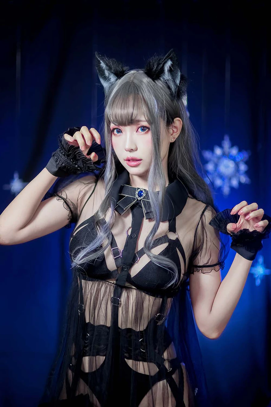 Ely_eee(ElyEE子) – 灰太狼-黑色透视 Cosplay-第1张