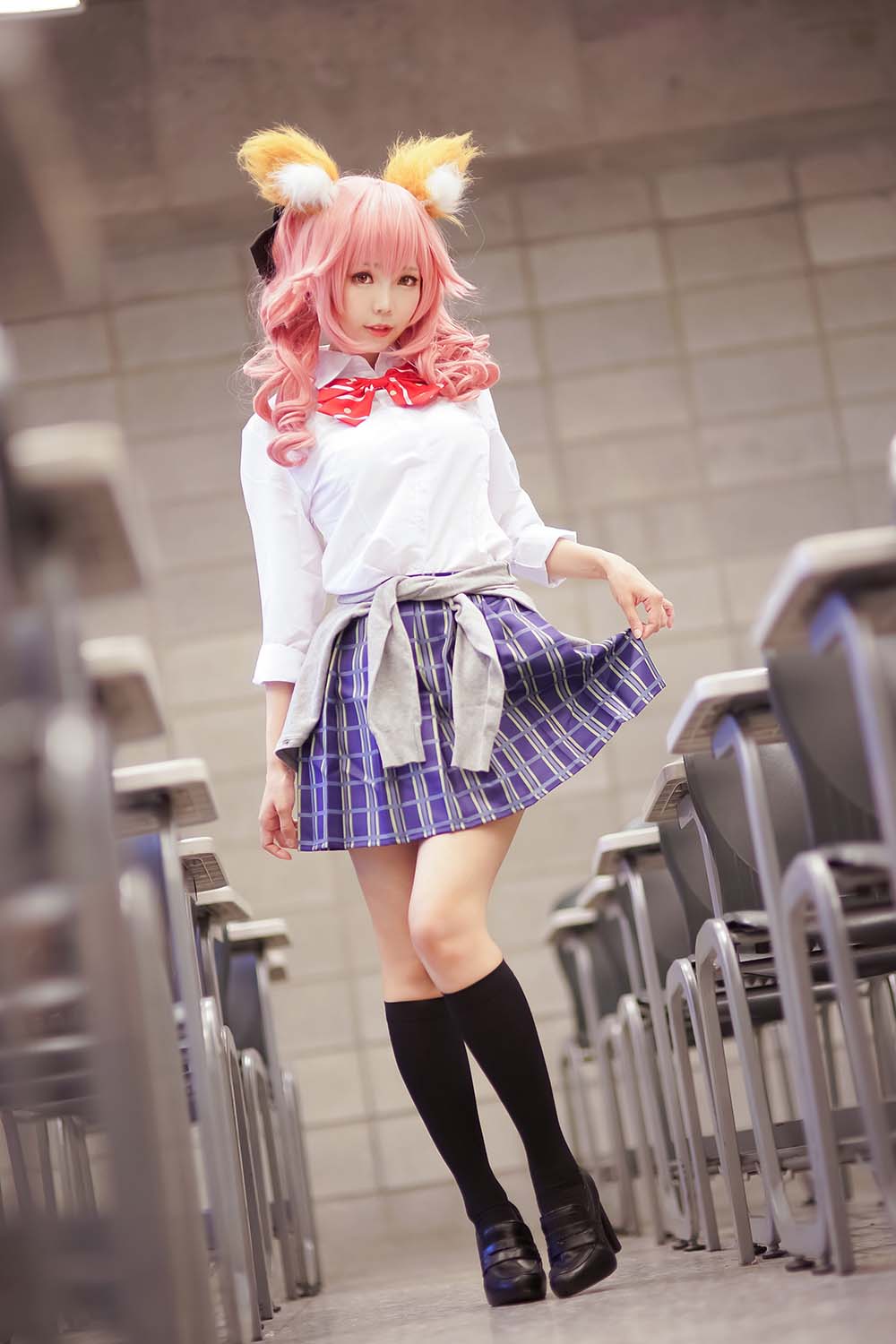 Ely_eee(ElyEE子) – 玉藻前JK Cosplay-第2张