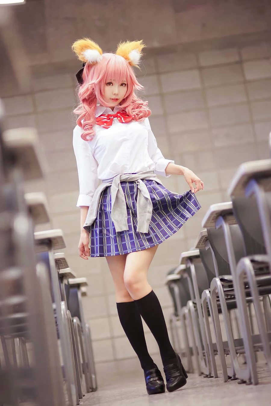 Ely_eee(ElyEE子) – 玉藻前JK Cosplay-第2张