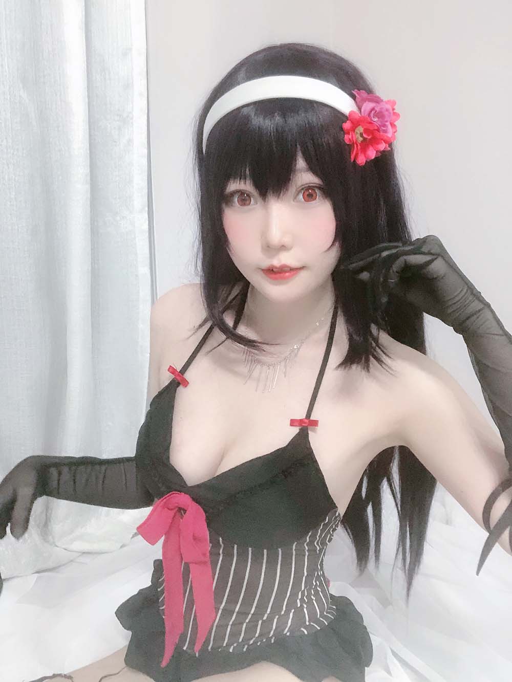 香草喵露露 – 诗羽学姐睡衣 Cosplay-第1张