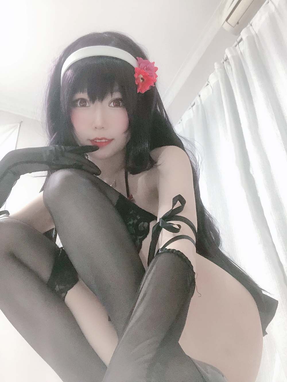 香草喵露露 – 诗羽学姐睡衣 Cosplay-第2张