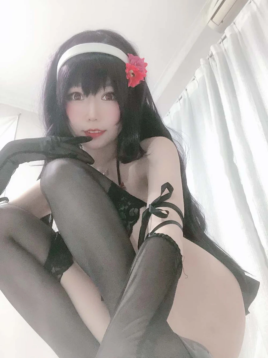 香草喵露露 – 诗羽学姐睡衣 Cosplay-第2张