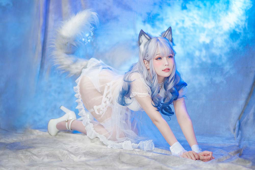 Ely_eee(ElyEE子) – 猫耳白丝带 Cosplay-第2张