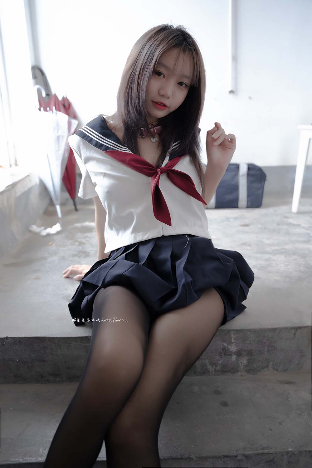 柒柒要乖哦 – 天台学姐 Cosplay-第2张