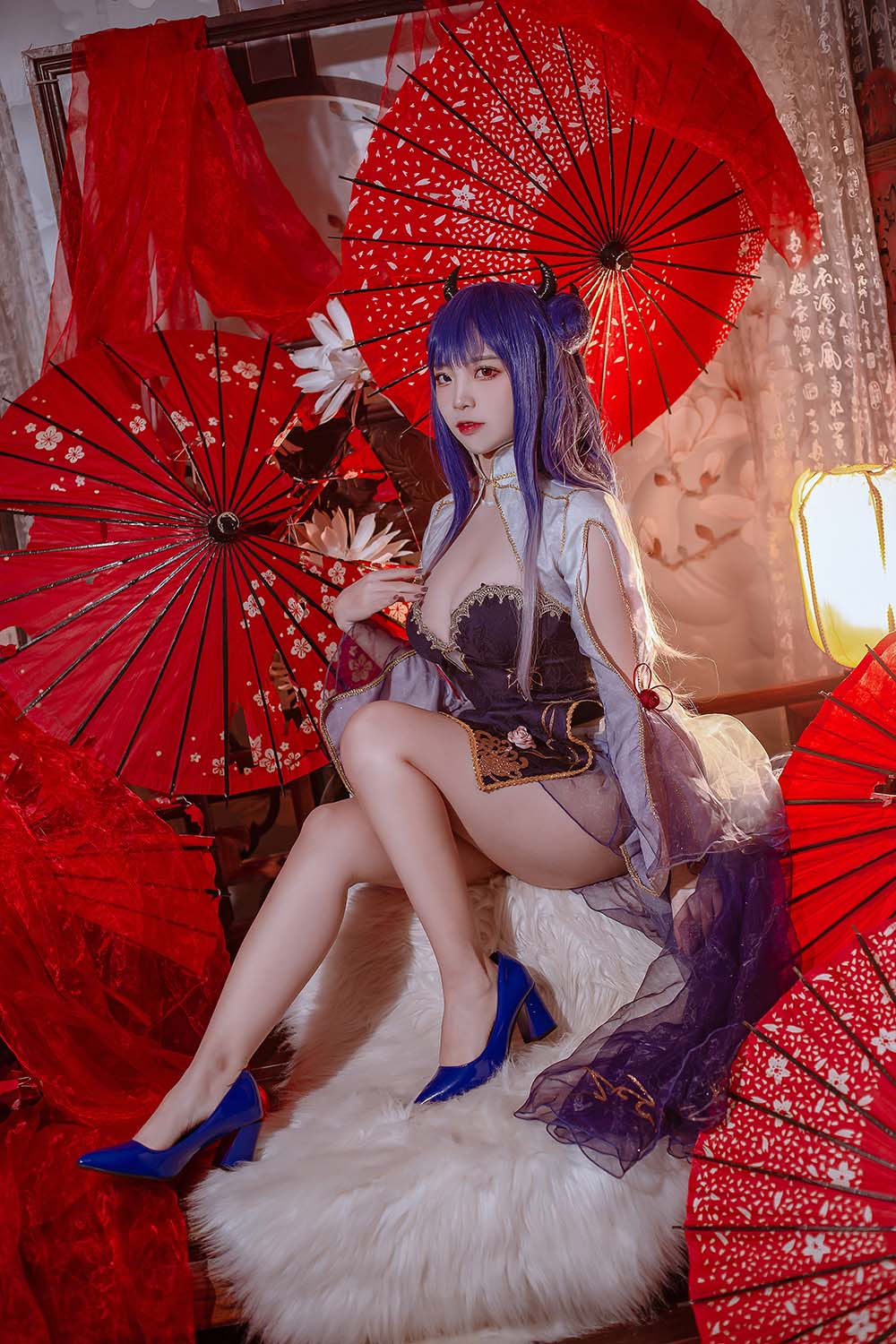 二佐Nisa – 碧蓝 伊吹旗袍 Cosplay-第1张