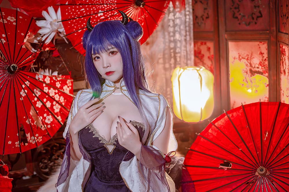 二佐Nisa – 碧蓝 伊吹旗袍 Cosplay-第2张
