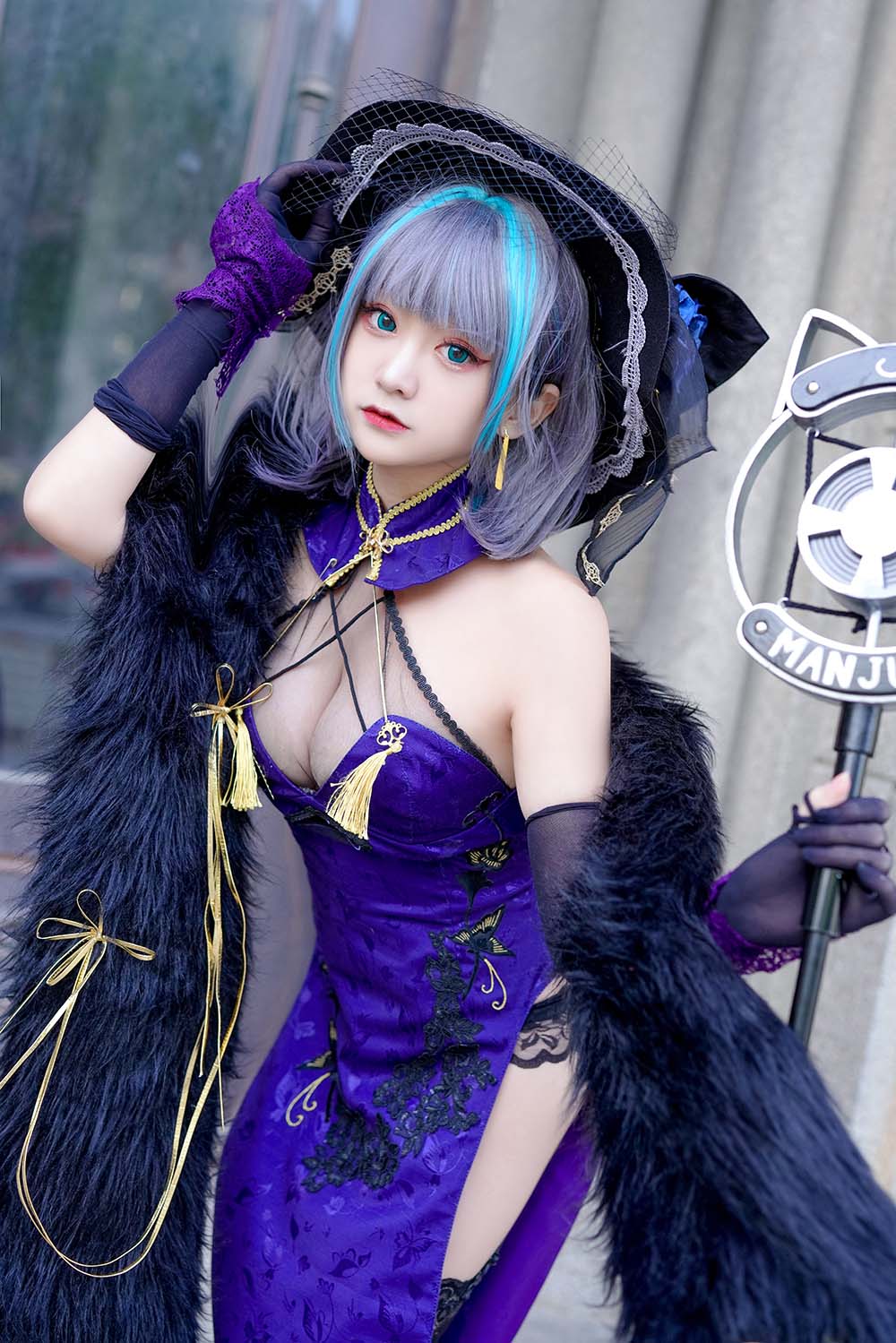 恩田直幸 – 柴郡旗袍 Cosplay-第1张