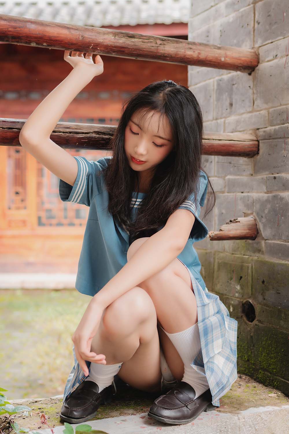 西瓜 – 丽江写真JK户外 Cosplay-第1张