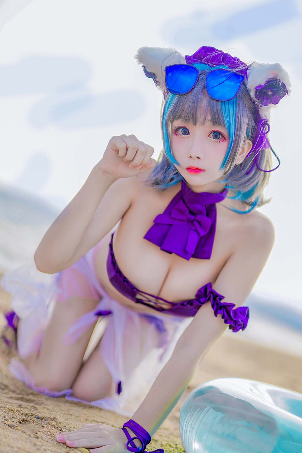 日奈娇 – 柴郡猫泳装 Cosplay-第1张