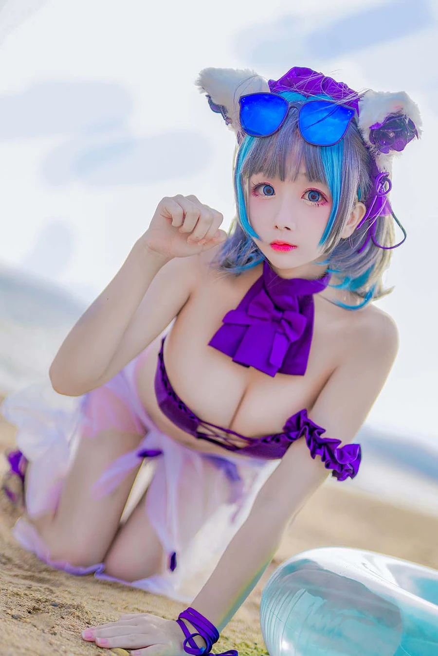 日奈娇 – 柴郡猫泳装 Cosplay-第1张