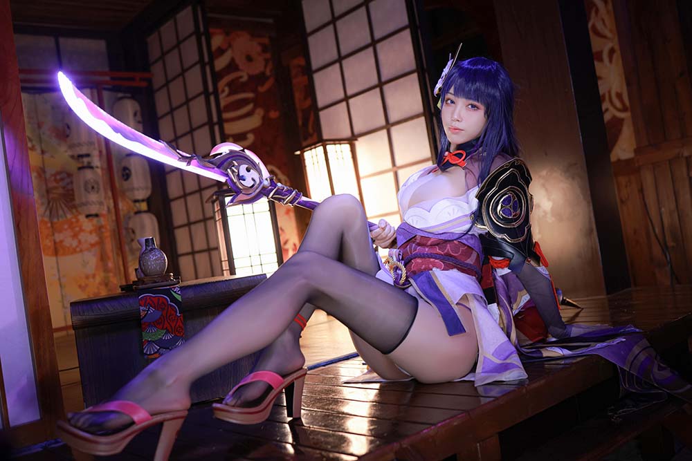 水淼aqua – 雷电将军 Cosplay-第1张