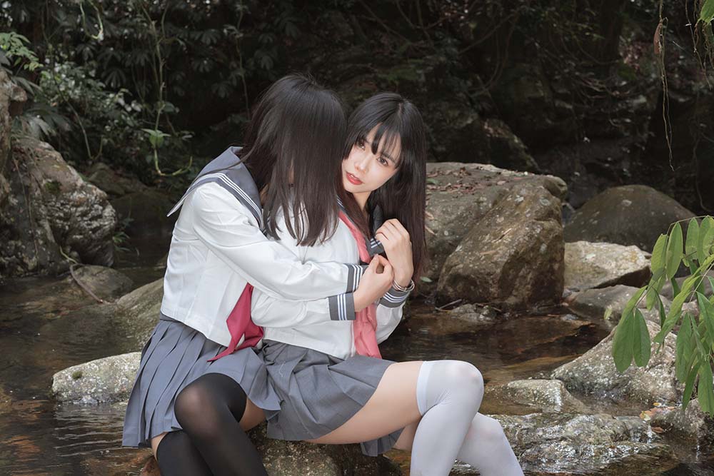 萌芽儿o0 – 请叫我若生 小溪JK百合 Cosplay-第1张