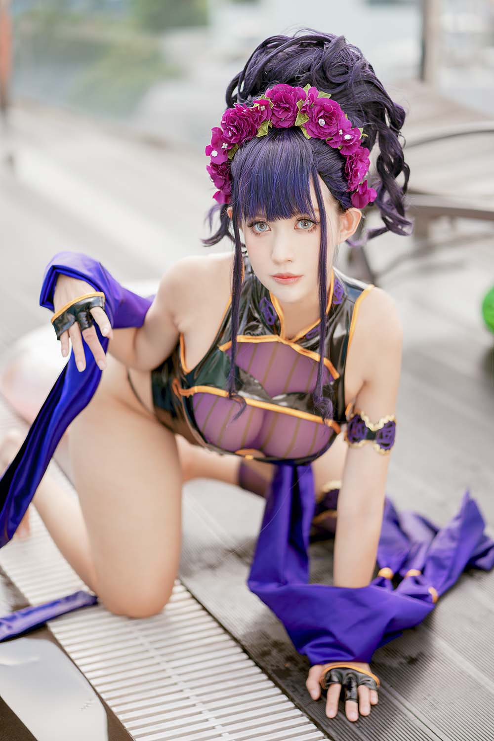 PingPing – 紫式部泳装 Cosplay-第2张