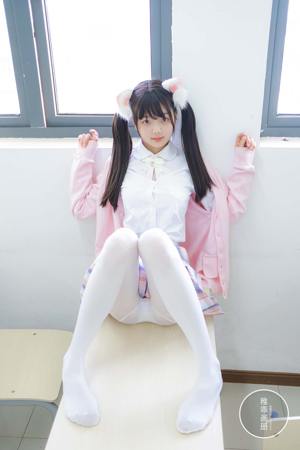 柴系小乖(稚乖画册) – 夜夜 80D 白丝JK Cosplay-第2张