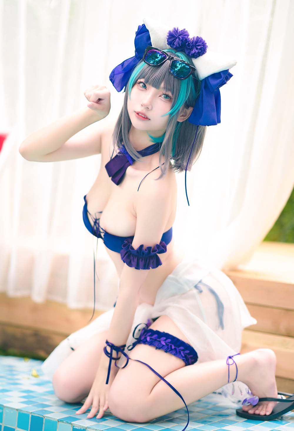 橙喵 – 柴郡COS 着水 Cosplay-第1张