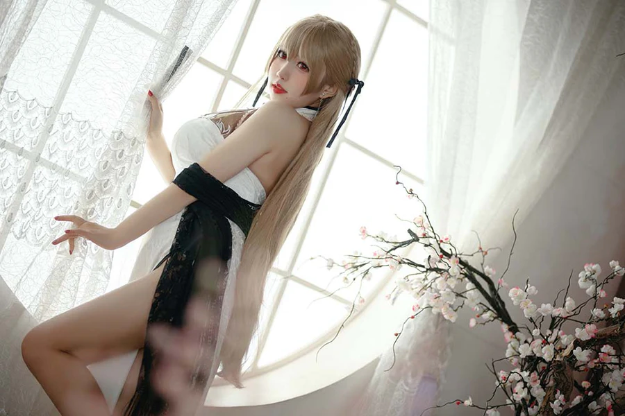 貓田聖奈奈(桃之啾啾) – 白玉佳人 Cosplay-第2张