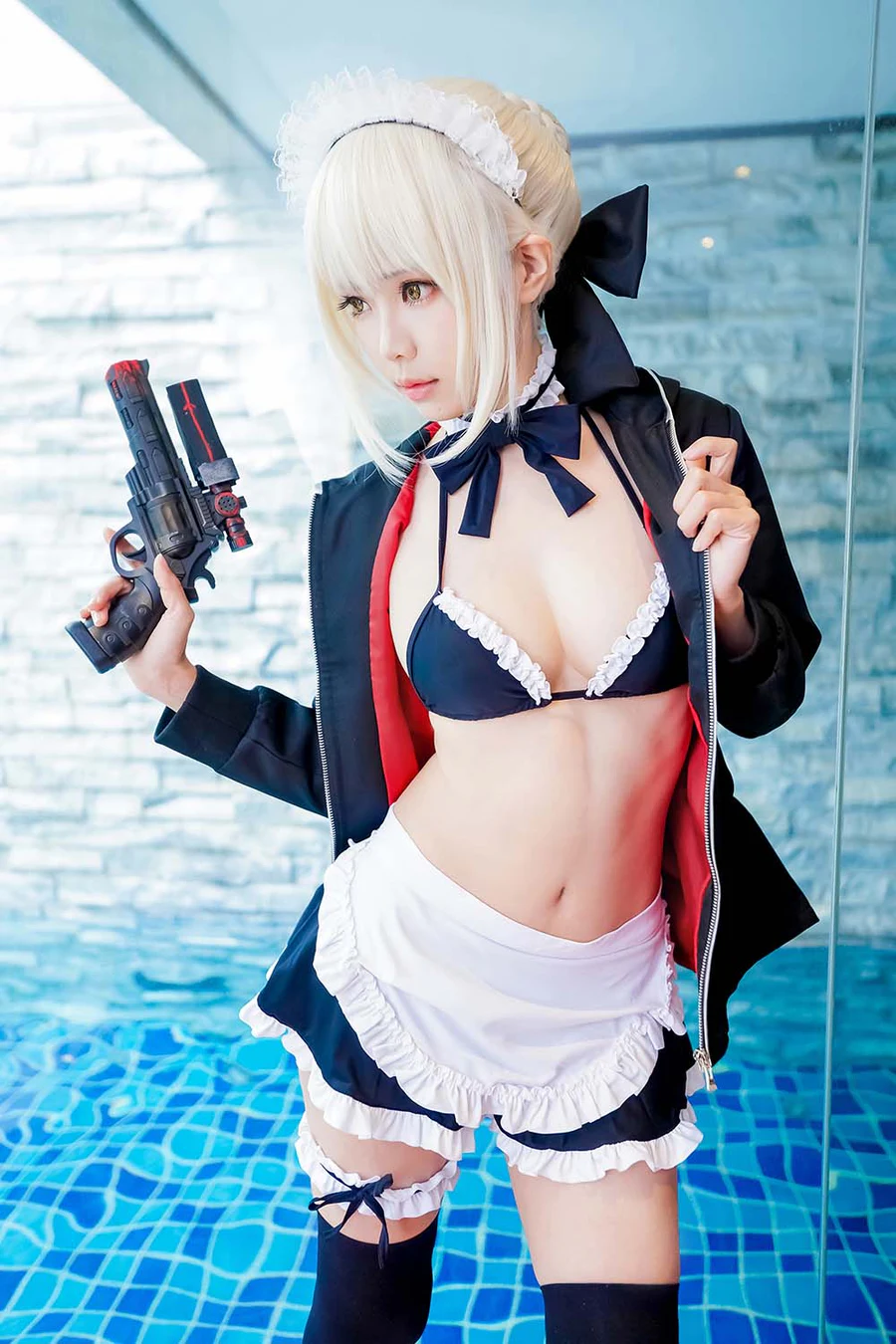 Ely_eee(ElyEE子) – 贞德女仆 Cosplay-第2张