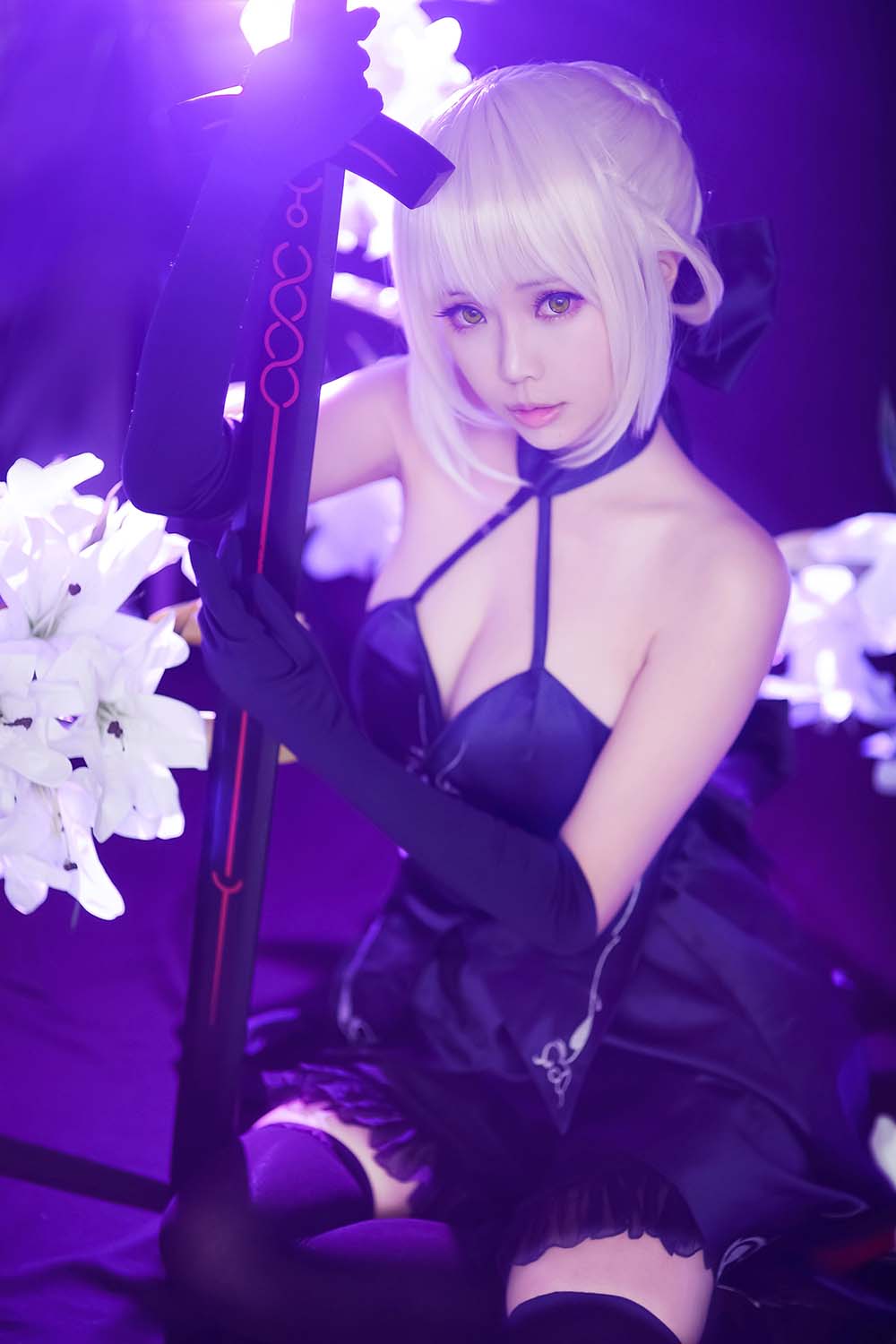 Ely_eee(ElyEE子) – 黑贞 Cosplay-第2张