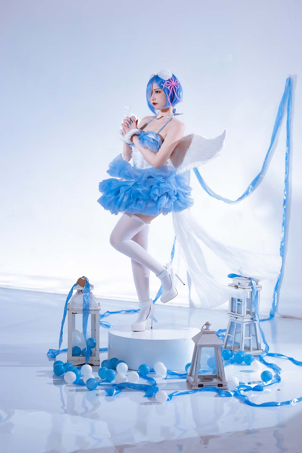 二佐Nisa – 蕾姆天使 Cosplay-第2张